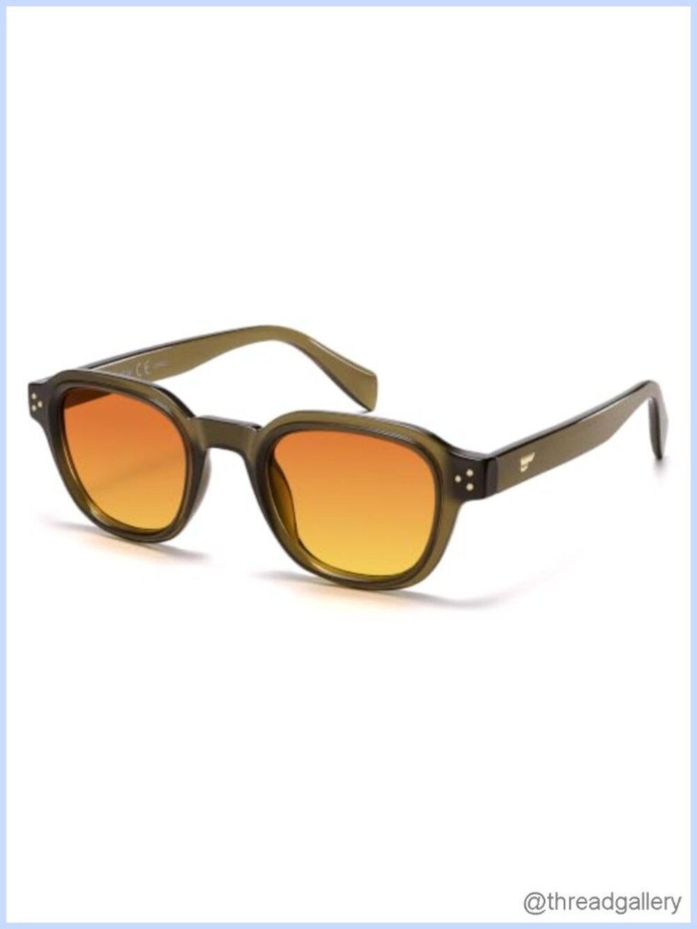 Retro Square Polarized Sunglasses Unisex Full-Frame UV Protection
